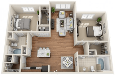 Aventine 2 Bedroom Apartment with Deluxe Sun Room